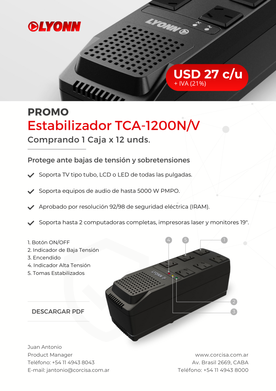 Estabilizadores Lyonn