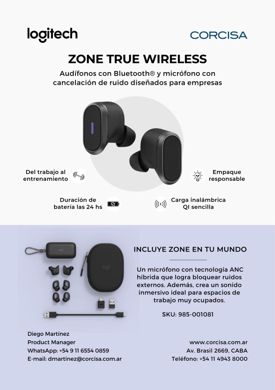 Audífonos Zone True Wireless Logitech